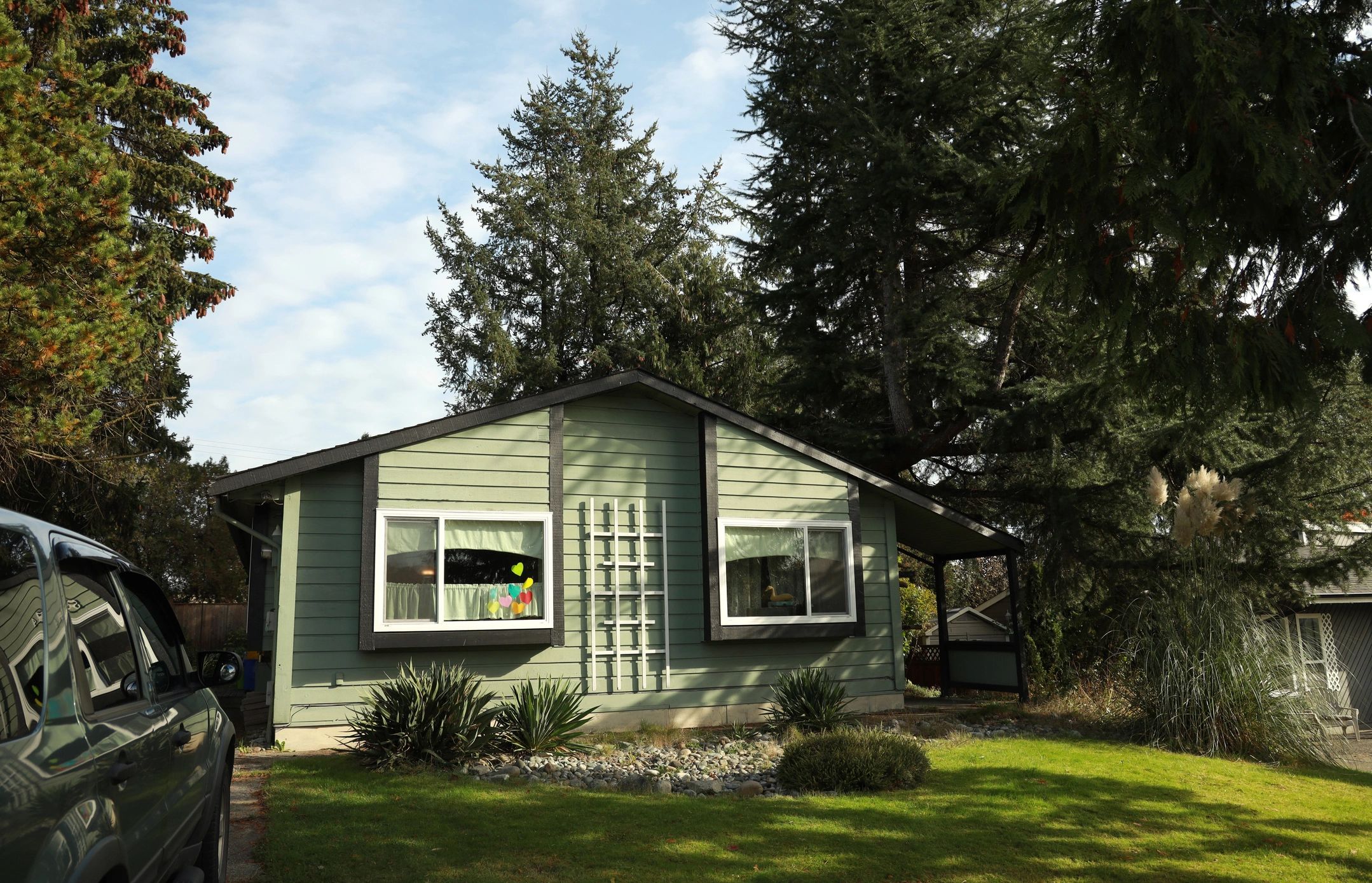 Traditional home exterior in warm, classic style
